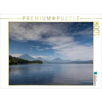 CALVENDO Puzzle Die Kette der Virunga-Vulkane | 1000 Teile Lege-Größe 64x48cm Foto-Puzzle für glückliche Stunden