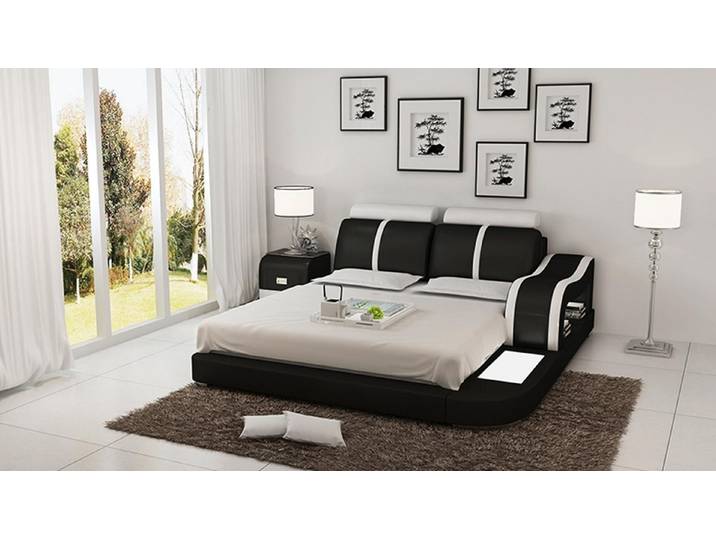 JVmoebel, Wasserbett Wasserbett Hotel Doppelbett mit Lederbezug und Druckentlastung, (Wasserbett LB8811), Made in Europa