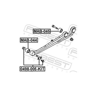 FEBEST Lagerung, Lenker MAB-044 vorne für MITSUBISHI