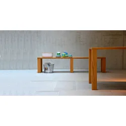 Bank Leos Eiche, modernes Design, Massivholz, natur, 200 cm, für vier Personen, von Jan Kurtz