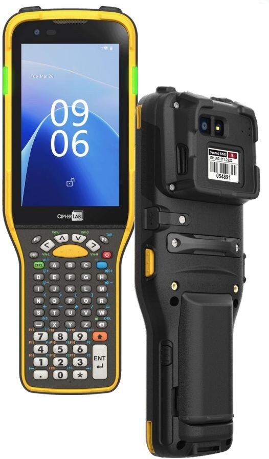 CipherLab RK96 Industrial Mobile Computer - Wi-Fi 7, Bluetooth, NFC, 38-Key Numeric, Pistol Grip, Android GMS