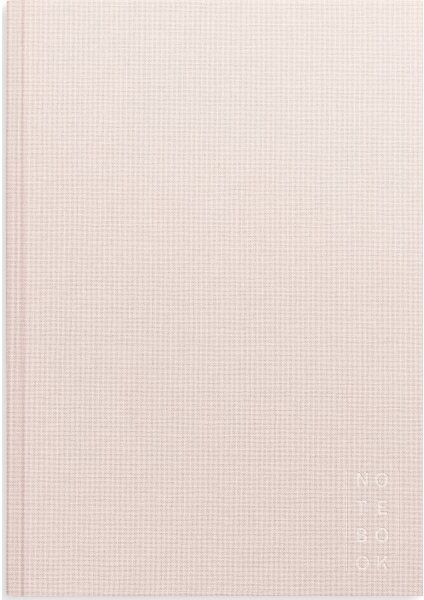 Burde Notesbog, Tekstil, A4, Blank, Pink