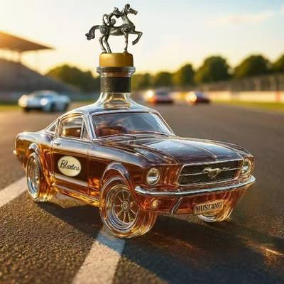 Youfap Market Mustang Whiskey Police Car Bottle, Creative New Design Transparent Car Shaped Glass Whiskey Vodka Empty Bottle Mustang Whiskey Police Car Bottle, Creative New Design Transparent Car Shaped Glass Whiskey Vodka Empty Bottle