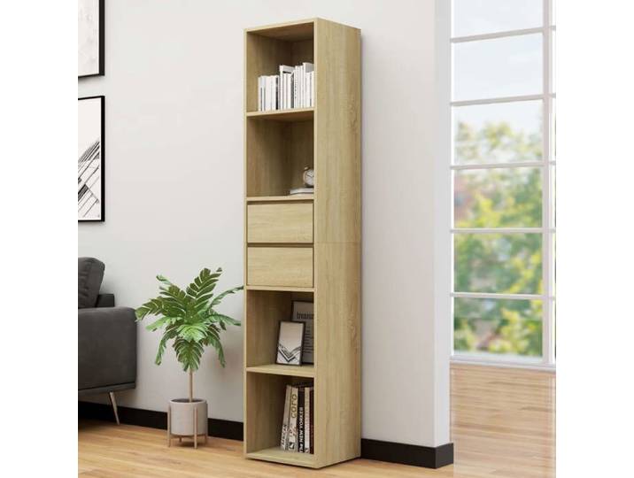 *NEW Bibliothèque chêne sonoma - CLOUD - 36x30x171 cm Bois d'ingénierie CL44968