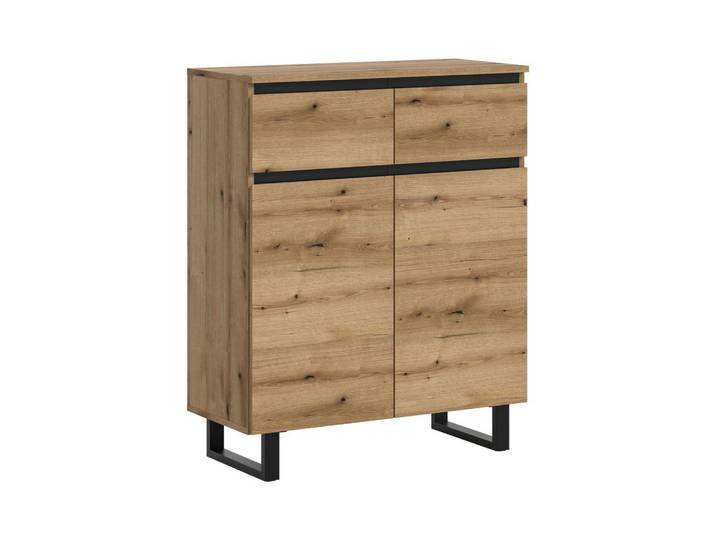 Kommode Tomasa Eiche dunkel B: 80 cm