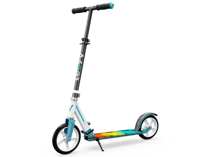 LEEYV Trottinette LY205, Trottinette pour enfants 6–12 ans et adultes, Charge maximale 100 kg, Hauteur réglable, Légère, 2 roues, Trottinette pliable pour enfants avec grandes roues
