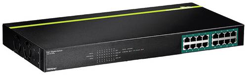 TRENDnet TPE TG160G - Switch - 16 x 10/100/1000 (PoE+) - an Rack montierbar - Po