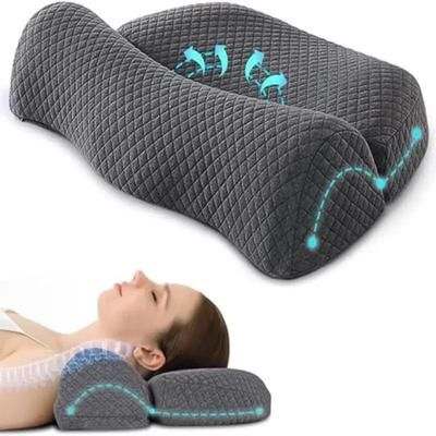 Uplift Essentials Ergonomic Memory Foam Cervical Pillow For Neck Support And Comfort Ergonomic Memory Foam Cervical Pillow For Neck Support And Comfort