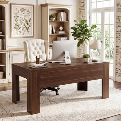YUZHOU 63-Inch Office Desk, Modern Executive Desk with Large Tabletop