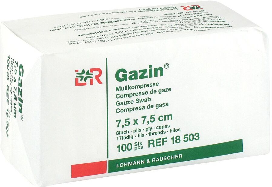 Gazin Op Kompressen 7,5x7,5cm 8fach