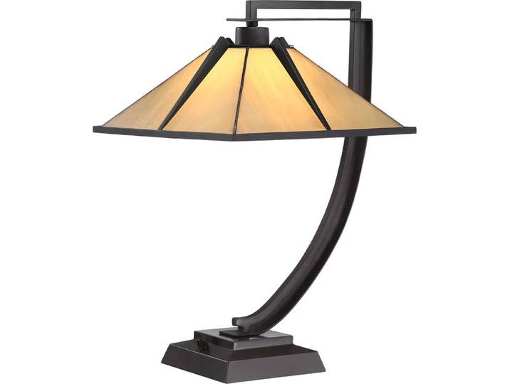 Quoizel Tiffany LED Tafellamp Pomeroy 1X E27 Max 60W Dimbaar Western Bronze