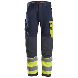 Snickers ProtecWork, Arbeitshose, High-Vis-Klasse 1 58 navy-signalgelb