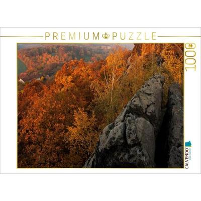 CALVENDO Puzzle Ein Motiv aus dem Kalender Der Harz, Naturschutzgebiet Teufelsmauer | 1000 Teile Lege-Größe 64x48cm Foto-Puzzle für glückliche Stunden
