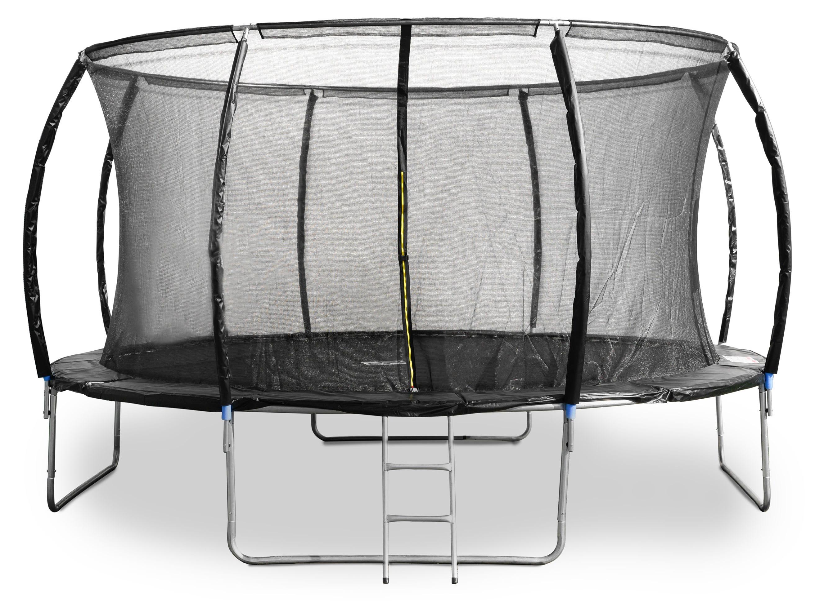 G21 Trampolin G21 SpaceJump 430 cm, schwarz, mit Schutznetz + freiem Ausstieg G21-6904270
