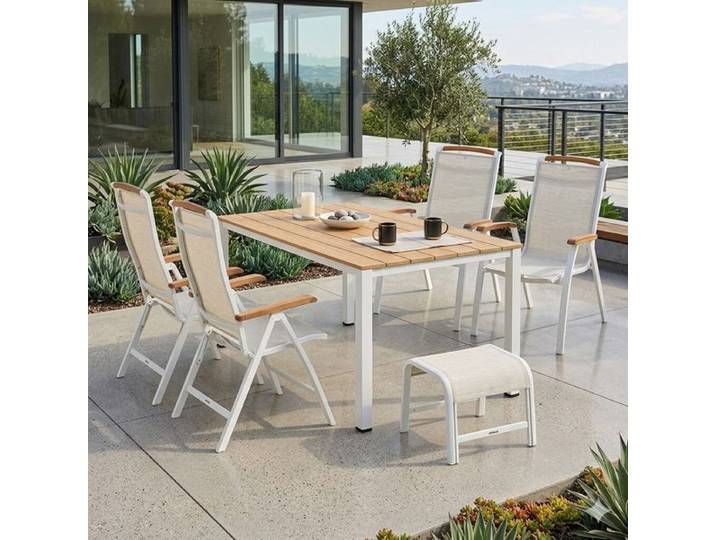 Kettler Memphis Gartenmöbel-Set M (4 Plätze) Tisch 160x95cm
