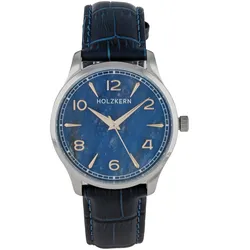 Holzkern Herrenarmbanduhr Primetime Sodalith/Silberfarben