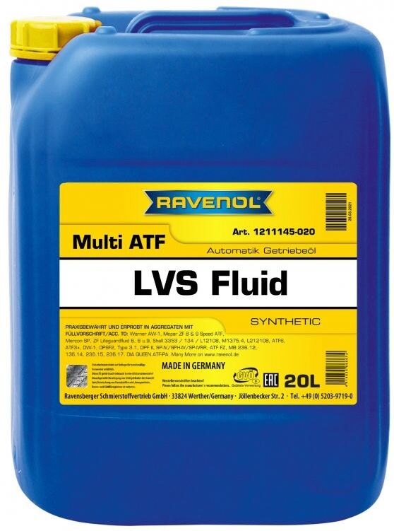 RAVENOL 1211145-020-01-999 Automaattivaihteistoöljy