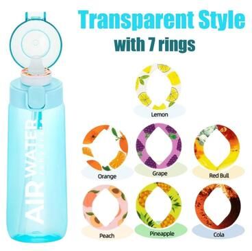 Uplift Picks ActiveHydro Fruit Infuser Water Bottle 750ml Flavor Pod Water Bottle For Fitness Sports And Outdoor Hydration blue 7 Rings