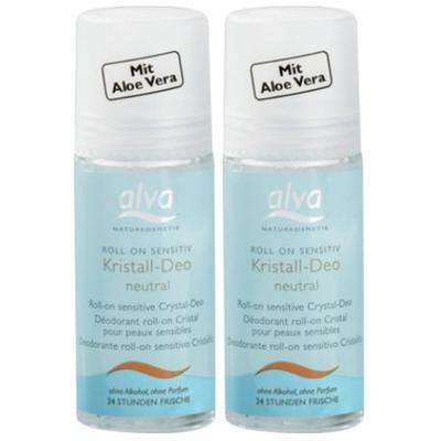 Kristall DEO Roll-on sensitiv alva 2x 2x50 ml Stifte