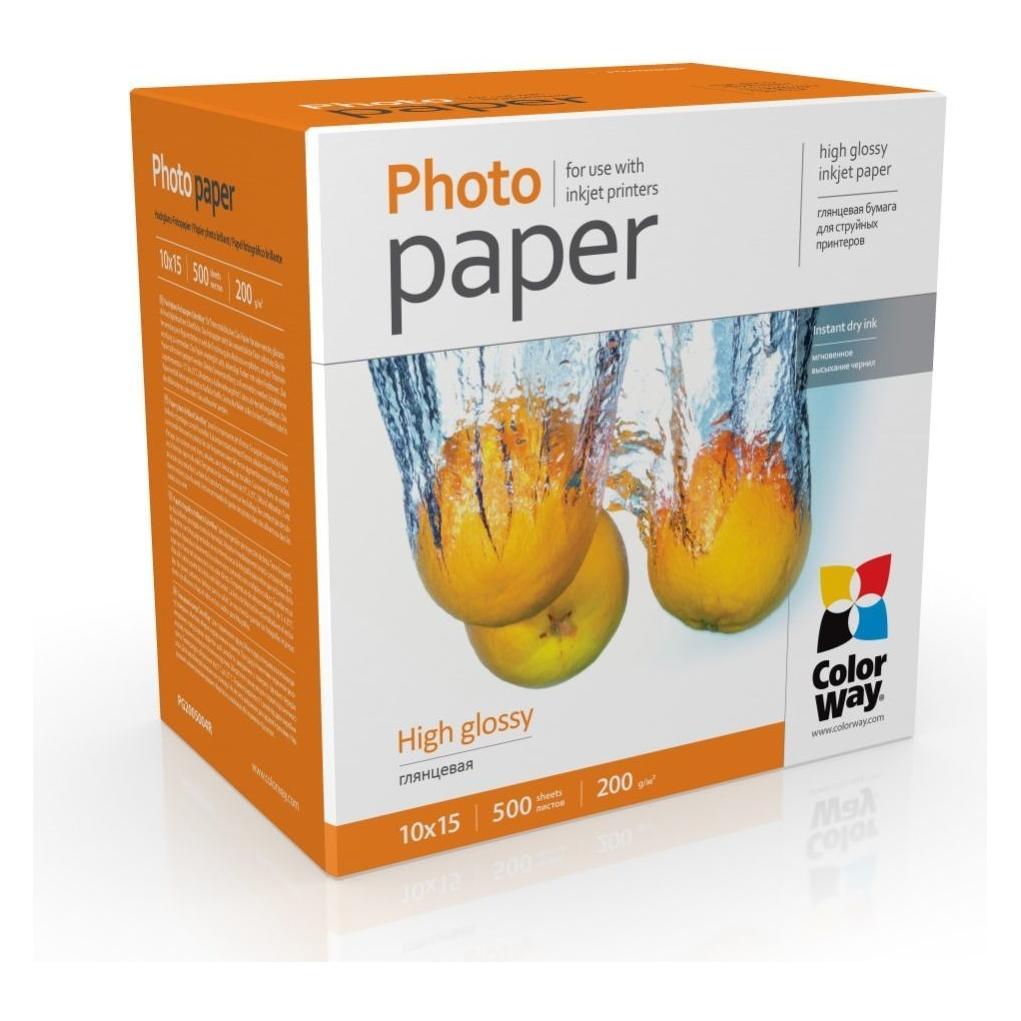 Colorway Office supplies High Glossy Photo Paper, 200g/m, 10x15, 500pcs. (200 g/m², 10x15) (ColorWay)