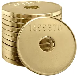 CombiCraft Waschmaschinenmünze mit Referenz Miele 1699370 Ø24mm mit Loch - 100 Stücke