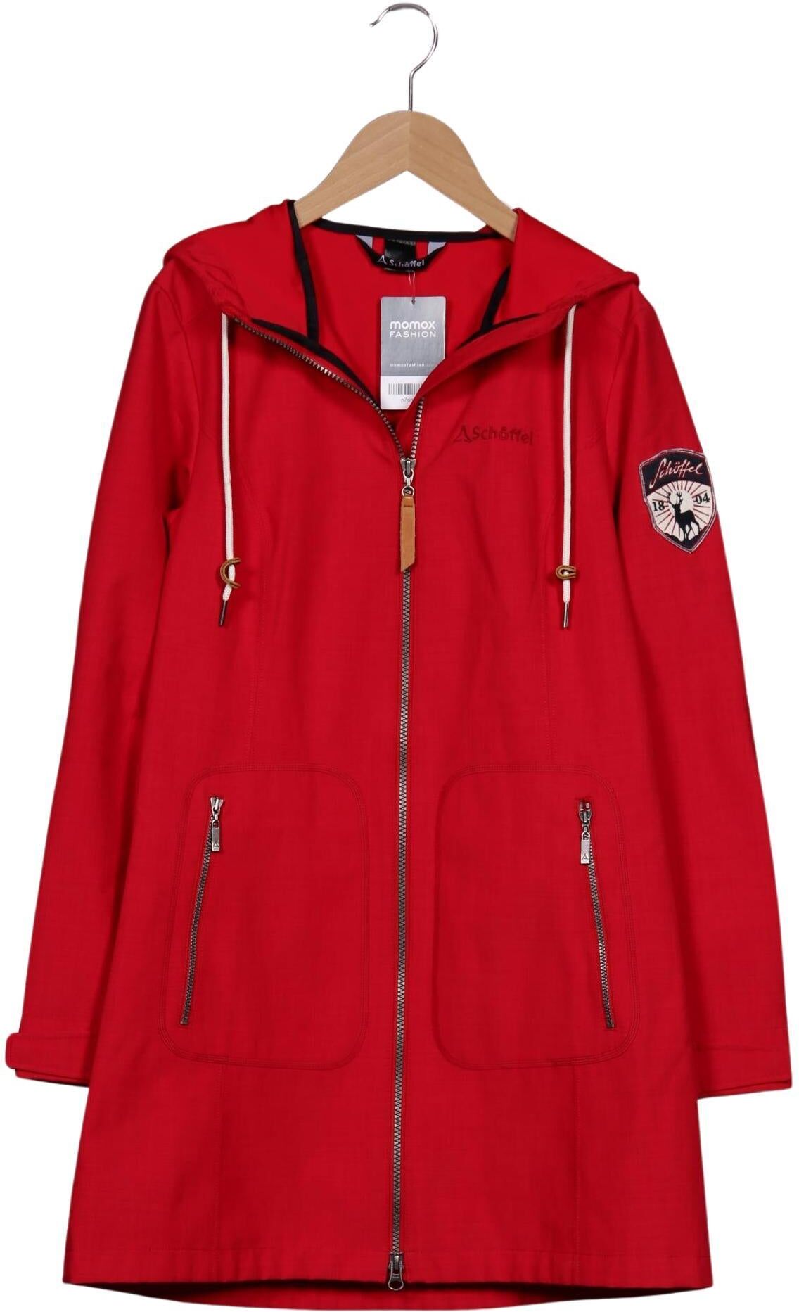 Schöffel Damen Mantel, Rot, Gr. XS, Synthetik / Leder - Second Hand