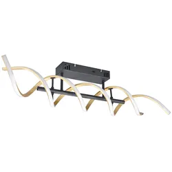 Deckenlampe Deckenleuchte Esstischlampe Switchdimmer dimmbar LED Designleuchte, verstellbare Lichtfarben, Spiralenform, 41W 5000lm, LxBxH 90x14x20 cm