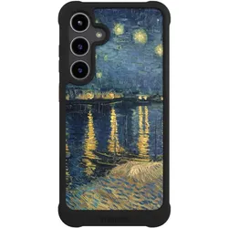 Nivocase Hülle für Samsung Galaxy S24+ Stossfeste Handyhülle NIVOmax Case Schwarz Kunst Malerei (Samsung Galaxy S24+), Smartphone Hülle, Schwarz