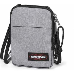 Eastpak Buddy, Sunday Grey, Umhängetasche aus Polyester, hellgrau, 2 Fächer, 13 x 18 cm, wasserabweisend