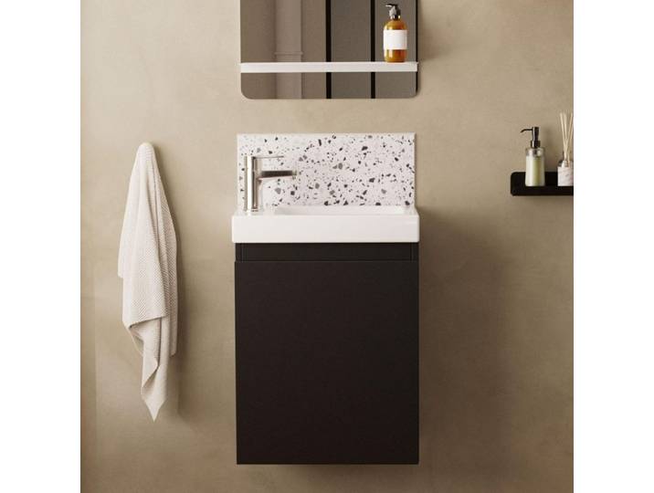 Mob In Meuble lave-mains suspendu LISA 41 cm Noir Carbone