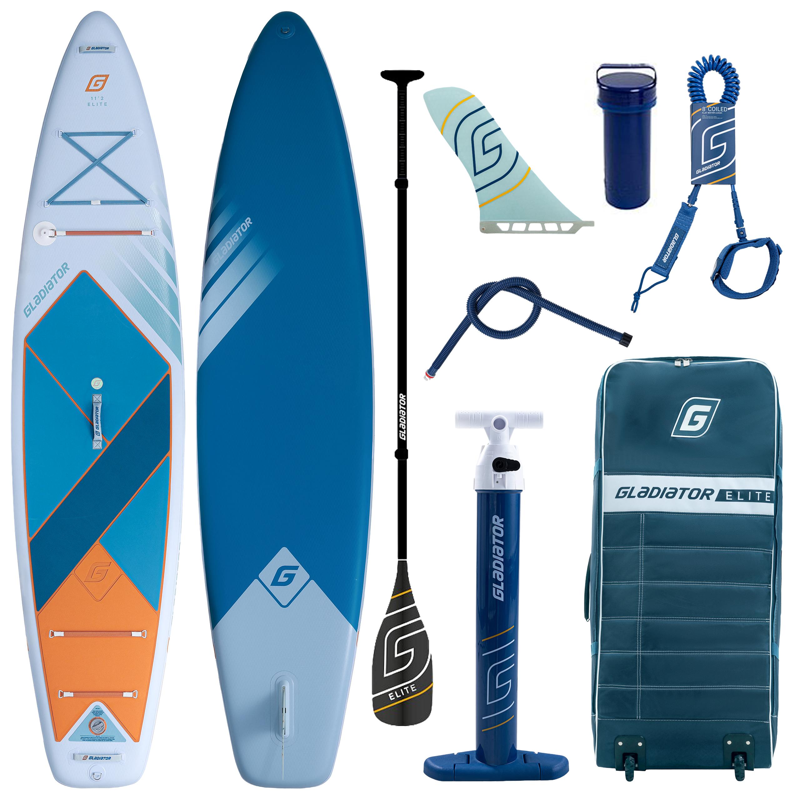 Gladiator ELITE 11'2 Touring SUP Board 2026 Carbon Komplettset