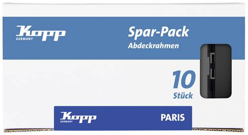 Kopp Rahmen Abdeckung Paris Schwarz (matt) 402050016 10St.