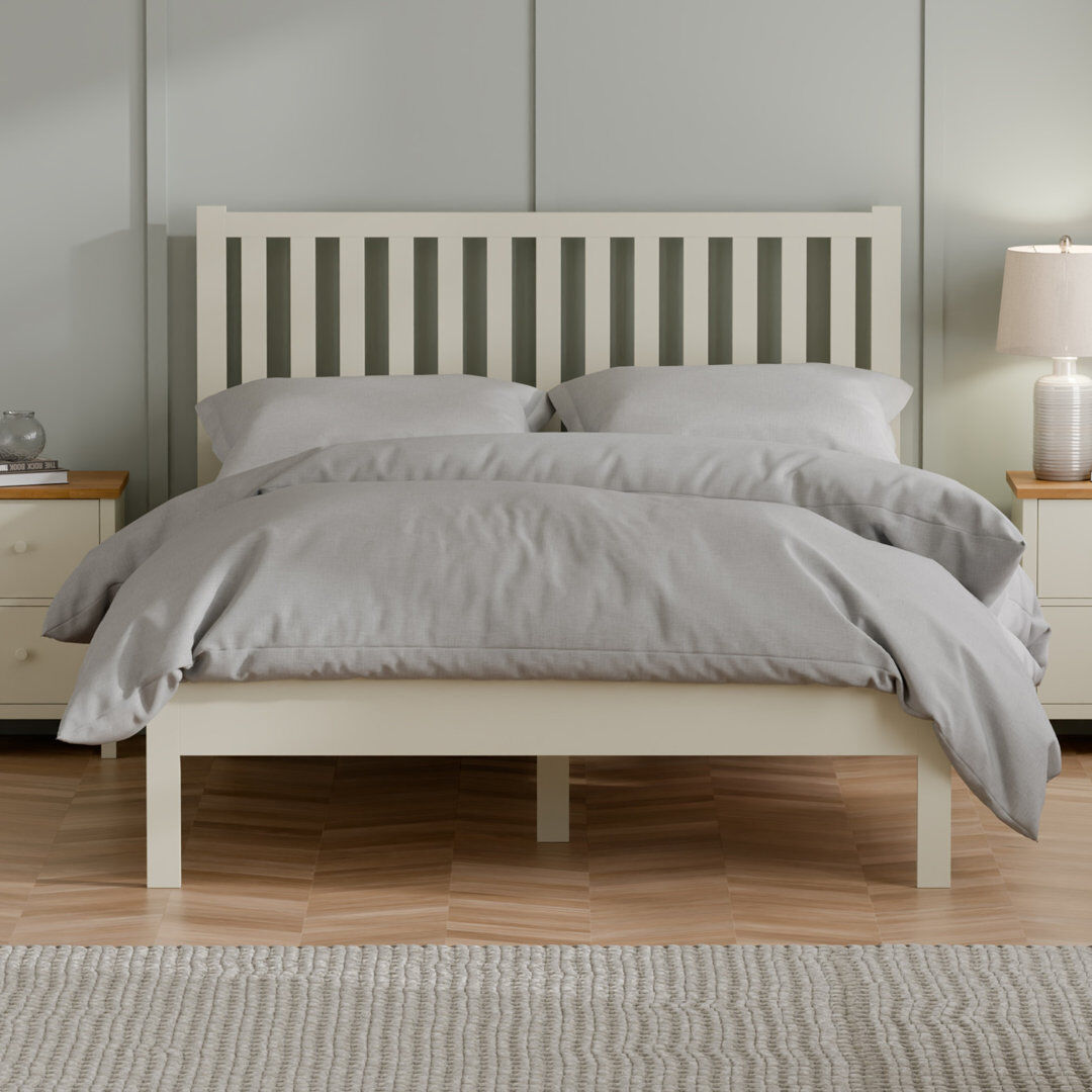 Union Rustic Maroa Bed Frame White 159.5 x 204.5 cm