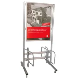 update displays Kundenstopper »Fahrradständer« A1 grau, 75.8x160x65 cm