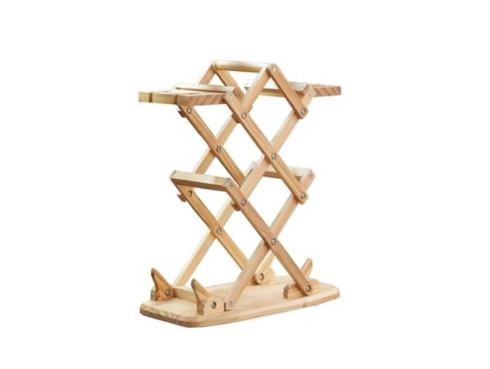 WEYIMVTO Weinregal, Weinregal aus Holz, mit Griff, einfach zu montieren