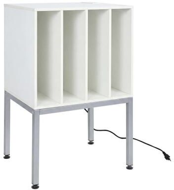 Costway Turntable Record Player Stand with Power Outlets-White