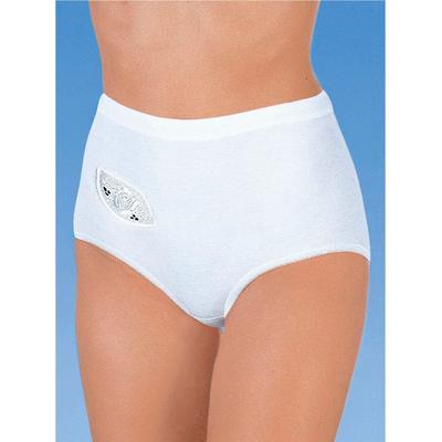 Taillenslip NINA VON C., Damen, Gr. 38, 4 Stk., weiß, 100% Baumwolle, Unterhosen Taillenslip