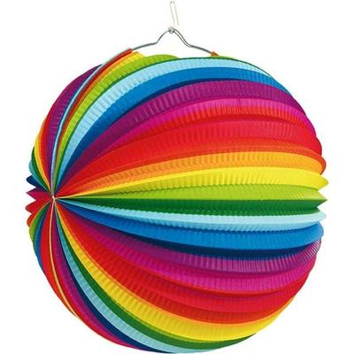 Lampion Regenbogen Papier 25cm