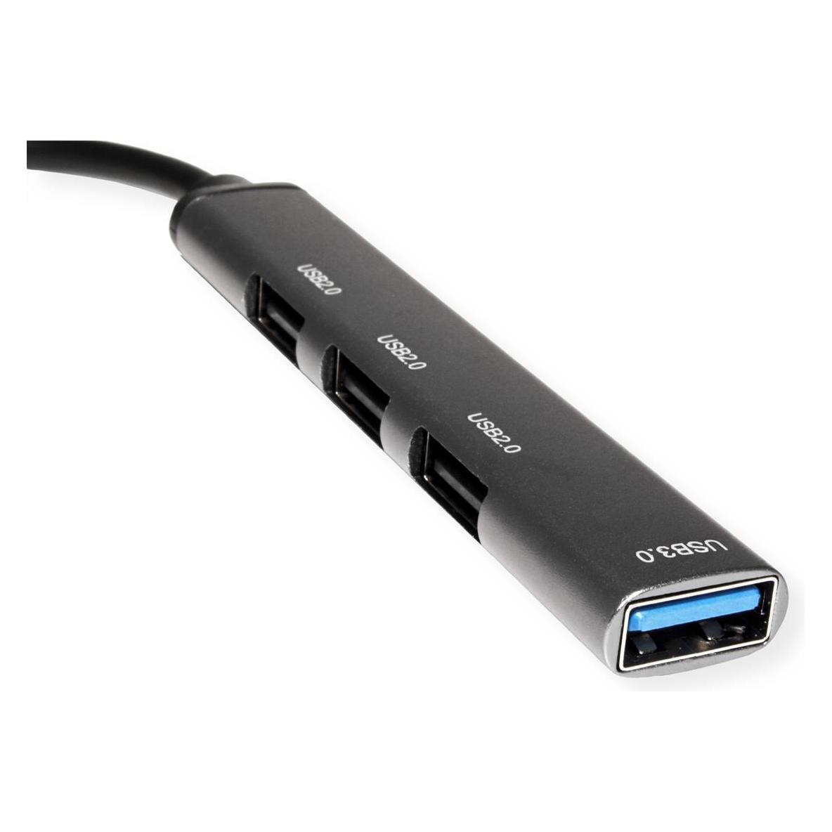 Secomp STANDARD USB 2.0 Hub, USB-A Anschluss (USB-A, 4 Ports) (S3018)