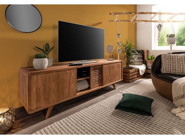 TV-Board Teak 180x45x60 natur unbehandelt BUTON #104