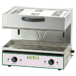 Salamander zum Erhitzen, Reiben und Toasten. Konstruktion aus rostfreiem Stahl. Oberer Rost verstellbar. EasyLine von FIMAR Modell EMH600S
