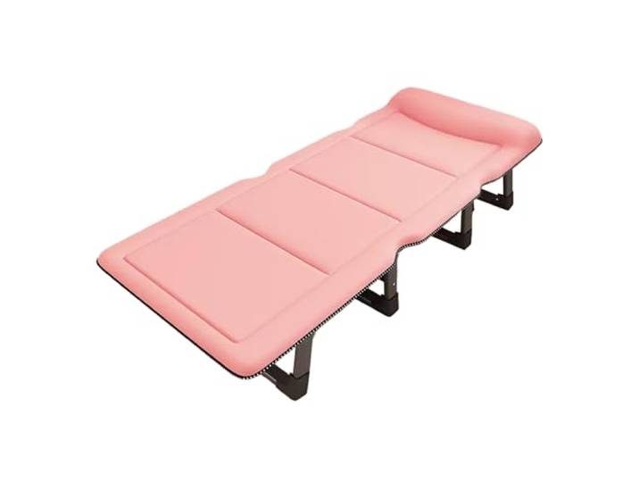 EBzvblxm Klappbett aus Baumwollschaum mit Stahlrahmen und Matratze Mehrfarbig 190 x (68–75) x 30 cm. Verwendungsszenario: Camping, Zuhause, Reisen(Pinkss,190*68*30cm)