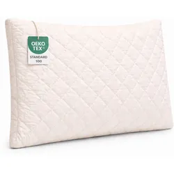 EXKLUSIV HEIMTEXTIL Nackenstützkissen ergonomisch 50x30x11 cm – Orthopädisches Memory Foam, Nackenkissen gegen Nackenschmerzen, waschbarer Bezug, Kopfkissen für Seiten-