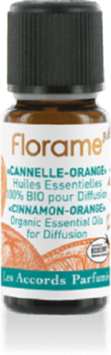 Florame Zusammensetzung aus ätherischen Ölen. Orange und Zimt
