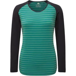 Mountain Equipment Redline LS Women's Tee - Damen T-Shirt - Spruce stripe/Cosmos - 8