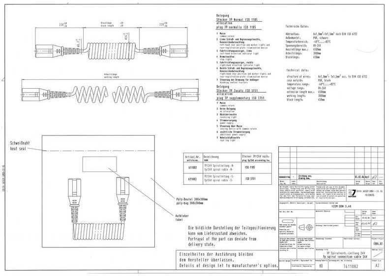 Elektrische Spiralleitung JAEGER 611082EJ