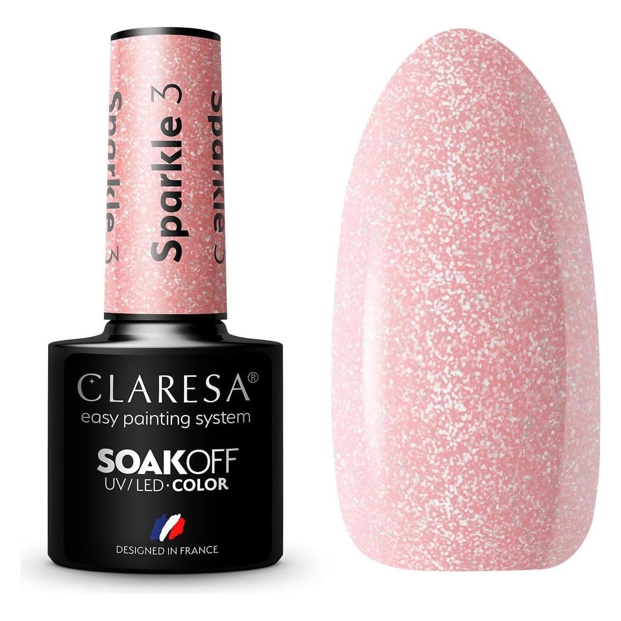 Claresa Soak Off UV/LED Sparkle hybrid polish 3 5g (Sparkle, UV-Gel Lack) (5902846079835)