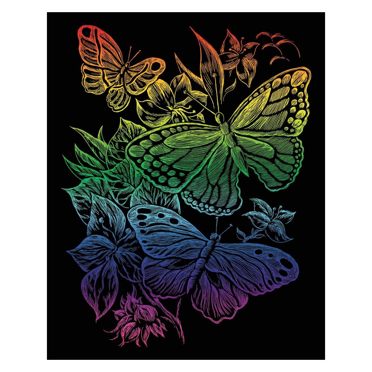 Magni PRACHT Kratzbilder Rainbow Schmetterlinge 20x25cm (52961254)