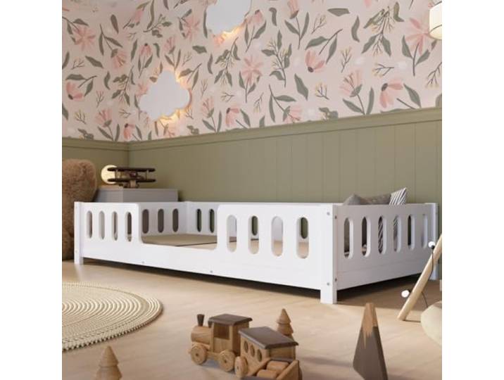 Crazy Pine Montessori Kinderbett Crazy Ethan 100x200 cm - Einstieg mittig