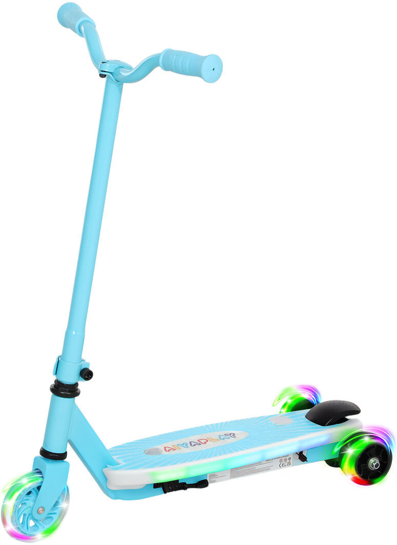 Latitude Run AIYAPLAY Electric Scooter for Ages 6 to 14 Years, with Colourful Lights Sky Blue
